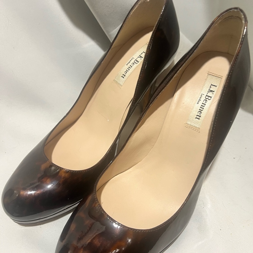 LK Bennett Sledge Tortoiseshell Heels size 40 - Picture 4 of 9